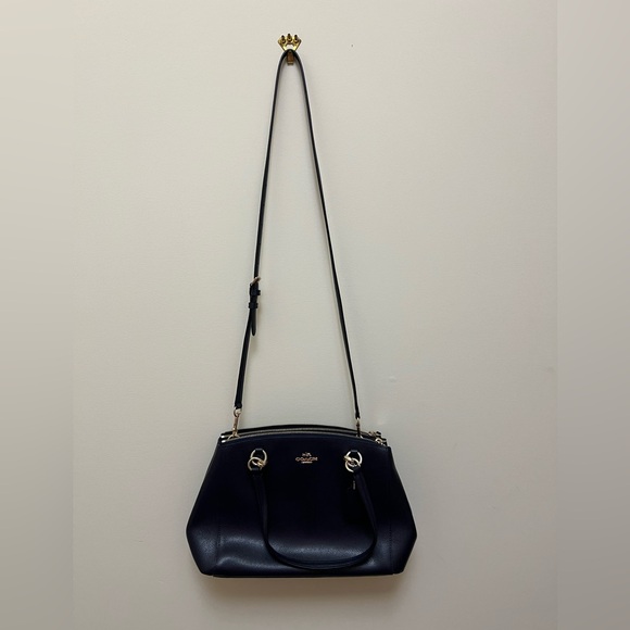 Coach navy shoulder bag - Picture 1 of 4